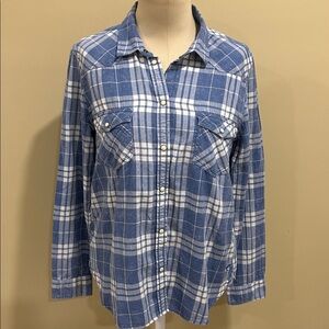 American Eagle Outfitters Blue Plaid Shirt